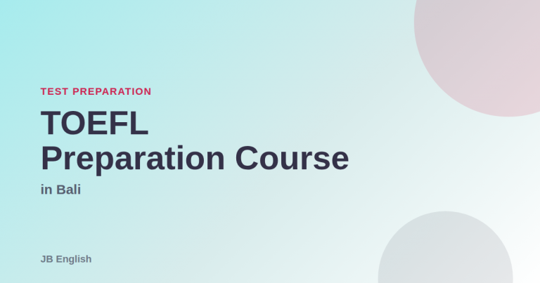 toefl preparation course in Bali